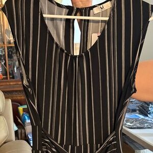 Black and white striped jumper